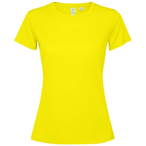 T-shirt à personnaliser pour femme en polyester recyclé Estoril Jaune fluo